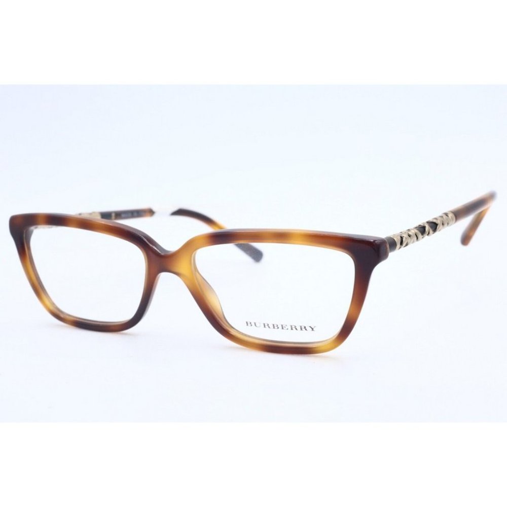 New Burberry B 2246 3316 Cat Eye Havana Eyeglasses Optical Frame 53mm